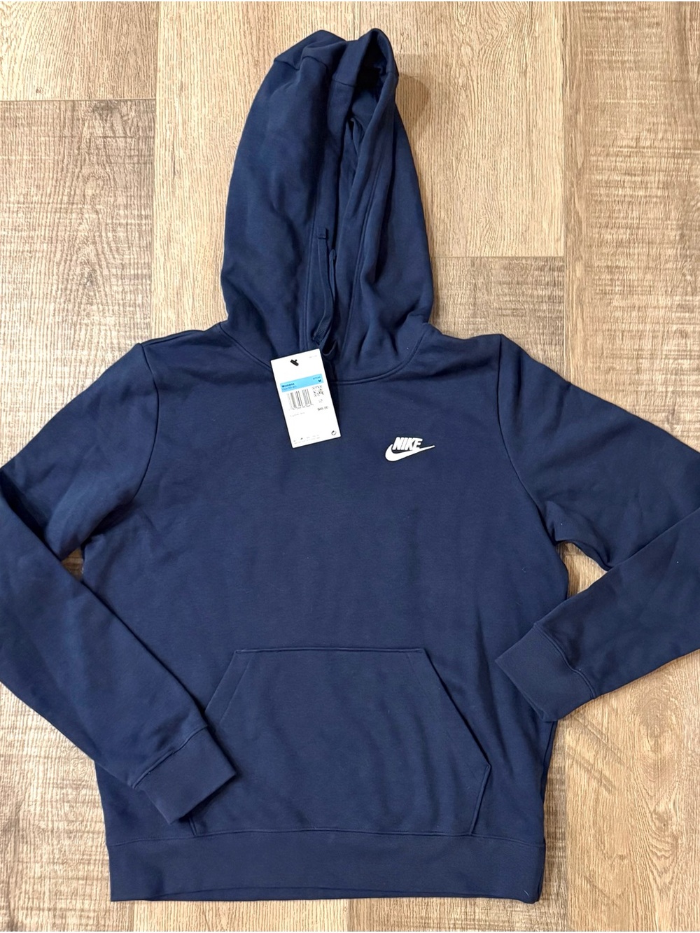 NWT Nike Women’s Club Fleece Pullover Hoodie Navy Medium